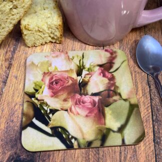 CS0515 Soft Pink Roses Coaster 90x90mm