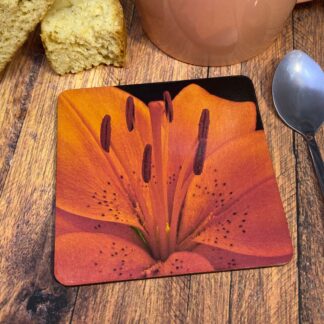 CS0518 Orange Flower Coaster 90x90mm