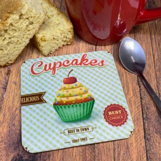 CS0903 Best In Town Cupcake Coaster 90x90mm