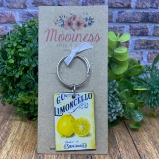 KRL1902 Lemon Wood & Resin Keyring 35x50mm