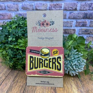 ML1321 Vintage Burger Fridge Magnet 50x50mm